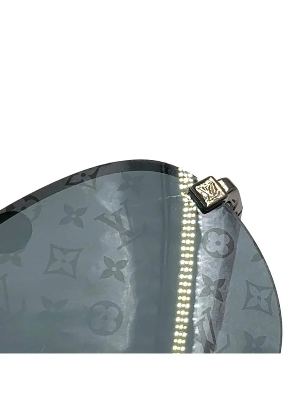 Louis Vuitton Clockwise Acetate Metal Gray Black Sunglasses Eyewear